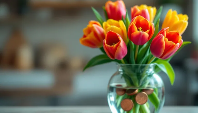 entdecken sie den einfachen kupfermünzen-trick mit einer 1-cent-münze, der ihre tulpen doppelt so lange frisch hält. einfach, effektiv und genial für länger anhaltende blumenpracht.
