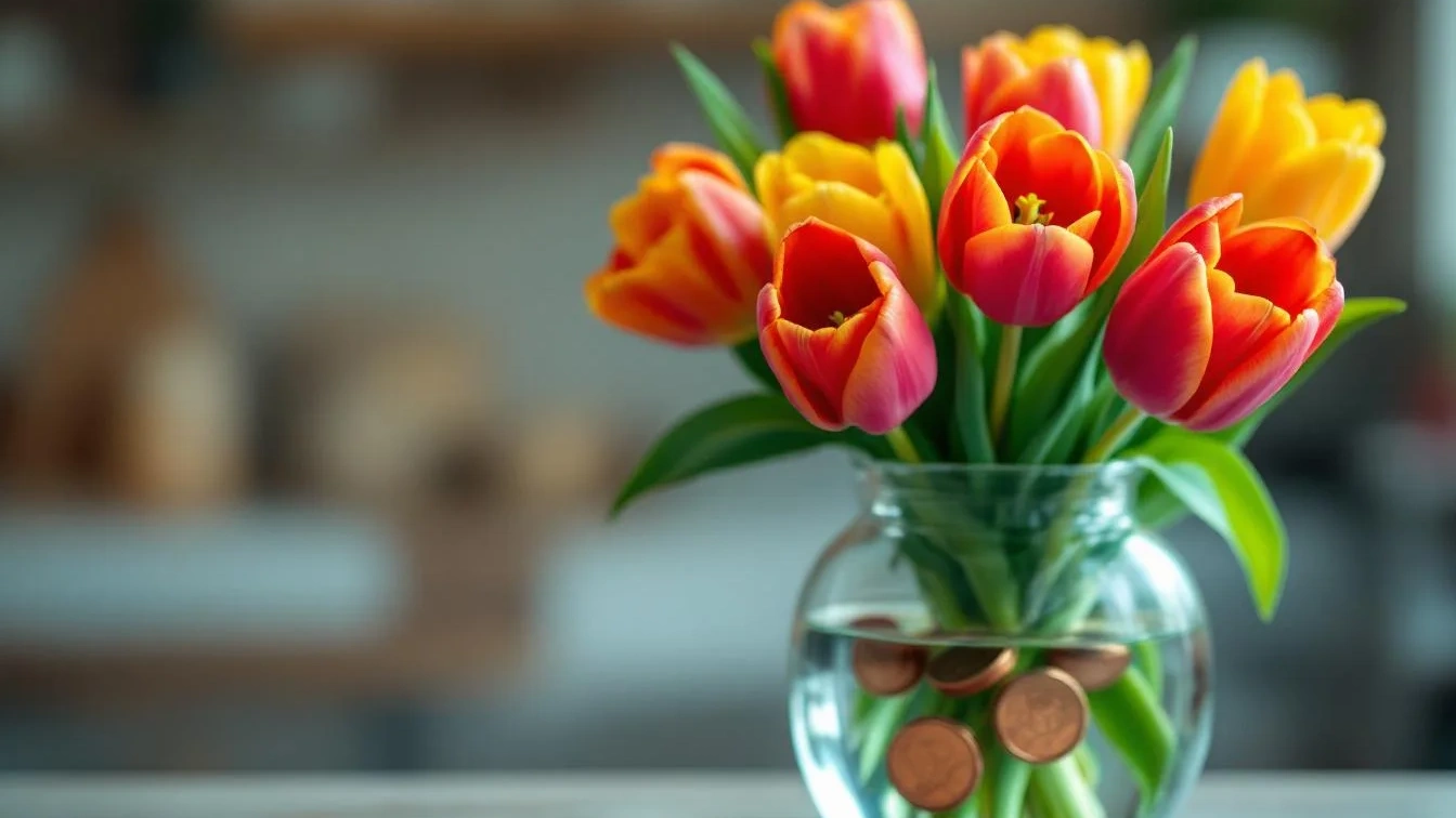 Der 1-Cent-Gegenstand: Wie dieser simple Kupfermünzen-Trick Ihre Tulpen doppelt so lange frisch hält