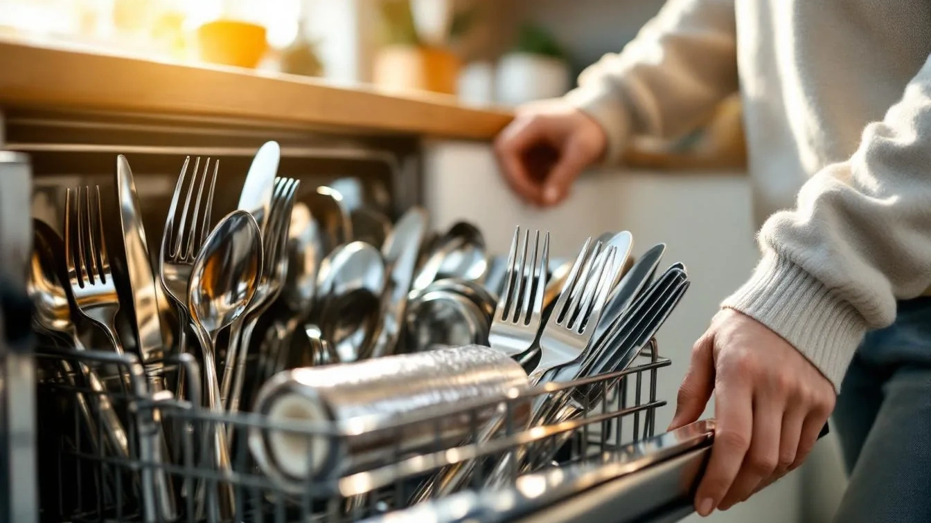 Glänzendes Besteck ohne Polieren: Der einfache Alufolien-Trick für die Spülmaschine