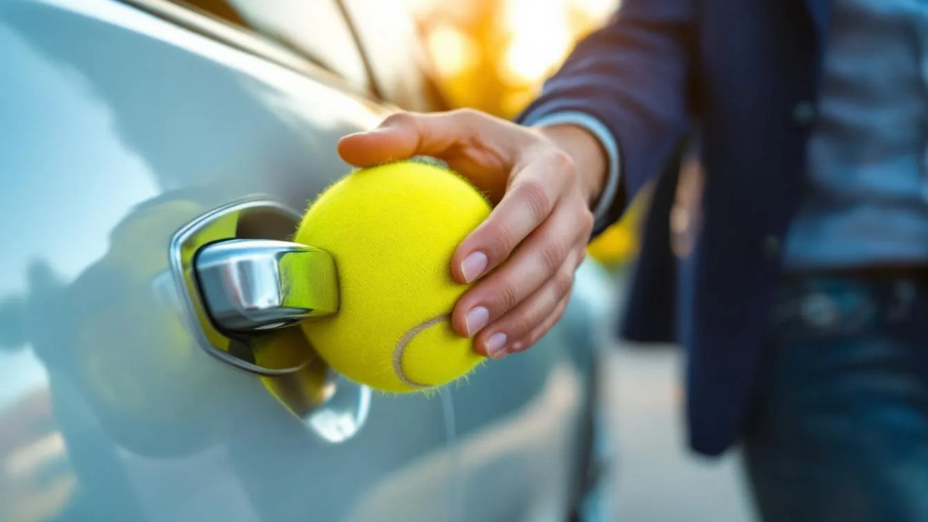 Weder Draht noch Kleiderbügel: Warum der Tennisball-Trick bei verklemmten Autotüren hilft